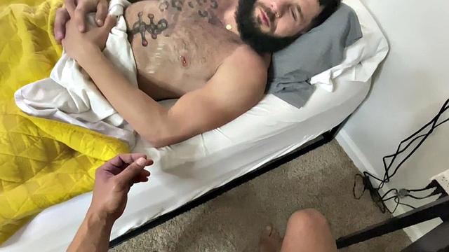 POV riding bareback after cocksucking in erotic couple