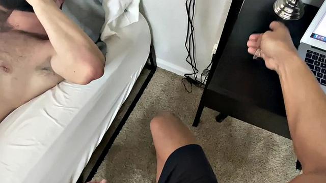 POV riding bareback after cocksucking in erotic couple