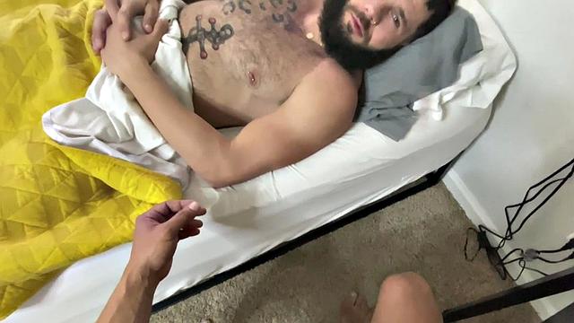 POV riding bareback after cocksucking in erotic couple