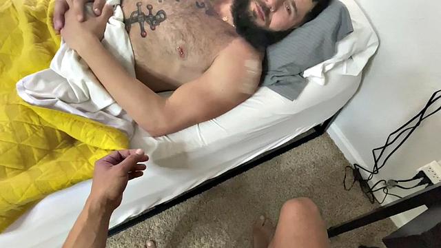 POV riding bareback after cocksucking in erotic couple