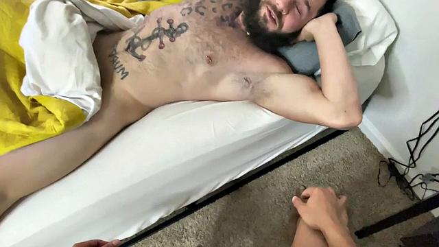 POV riding bareback after cocksucking in erotic couple