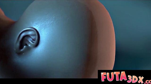 Futa3DX - SCIFI FUTA Shoves Her Monster Cock In Babe