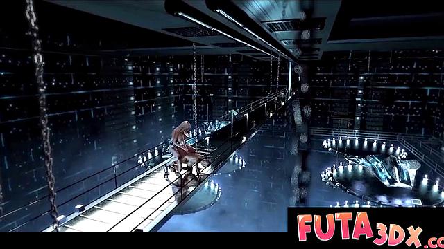 Futa3DX - SCIFI FUTA Shoves Her Monster Cock In Babe