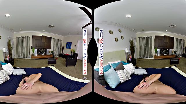 Sexy surprise as you take off your hood and see your naughty girlfriend Karlee Grey getting rammed