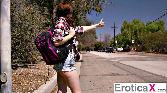 EroticaX - Hitchhiking Beauty Makes Love with Stranger