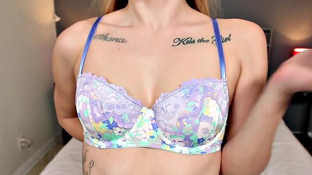 Tattooed amateur BJ smalltits teen closeup grinds POV BWC