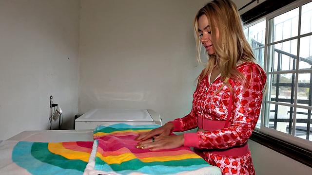 POV stepmom pussybanged in laundry by stepson