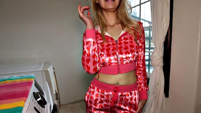 POV stepmom pussybanged in laundry by stepson