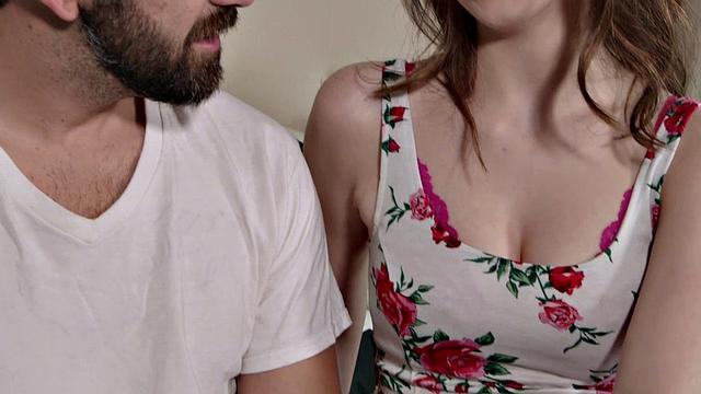 Inexperienced brunette teen gets fucked hard and moans as she receives a big load.