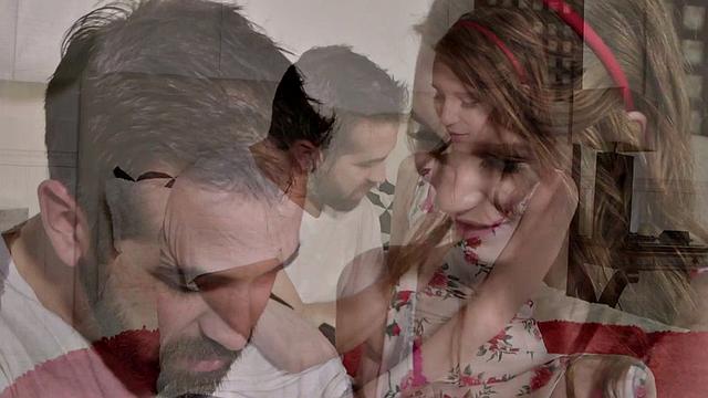 Inexperienced brunette teen gets fucked hard and moans as she receives a big load.