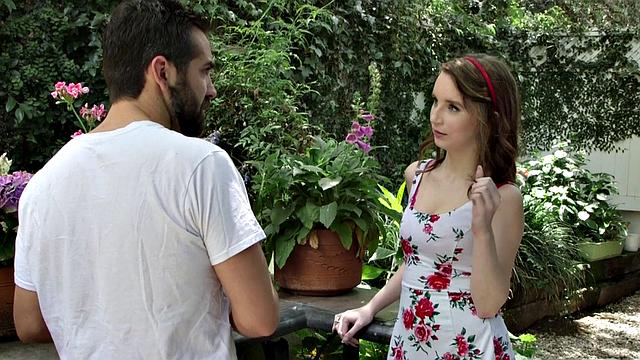 Inexperienced brunette teen gets fucked hard and moans as she receives a big load.