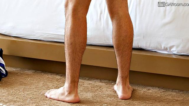 Turns out he's not just hiding in the closet-he's busy getting pounded by his hot bro