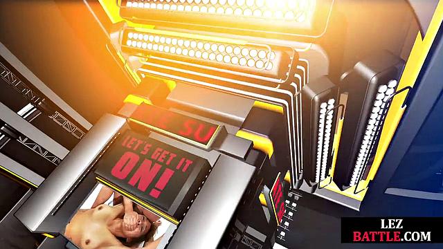 Hairy blonde wrestler cuntfingering