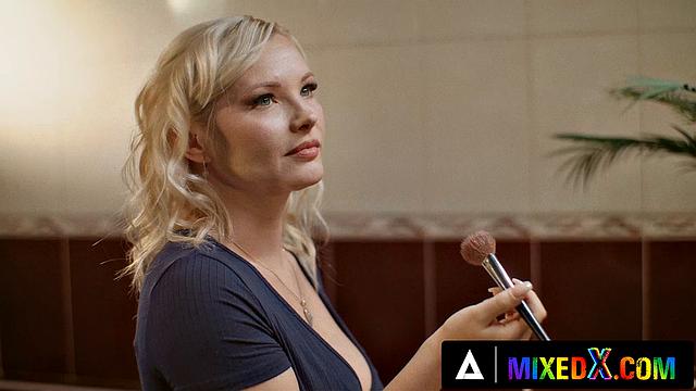 MIXEDX - Stepsister Betrayal - Zazie & Nata's Hate-Fueled Pussy Feast and Scissoring