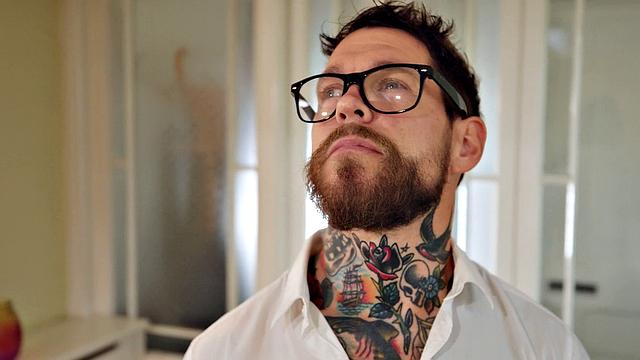 British babe with a tattoo gets her trimmed pussy pounded in hotel room