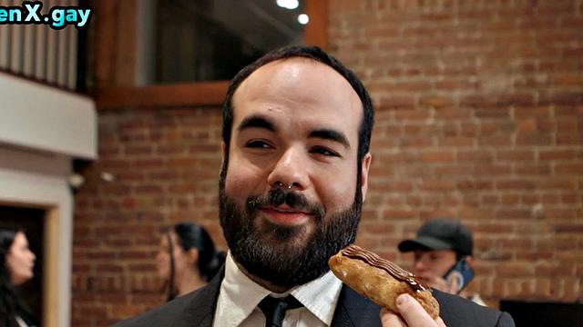 Hairy gay enjoys riding big cock while fucking