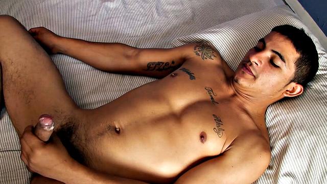 I decided to have Ethan back for a solo jerk off, so everyone could enjoy a good long look at this man naked and stroking that big uncut cock.