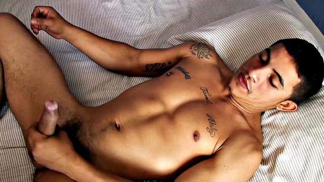 I decided to have Ethan back for a solo jerk off, so everyone could enjoy a good long look at this man naked and stroking that big uncut cock.