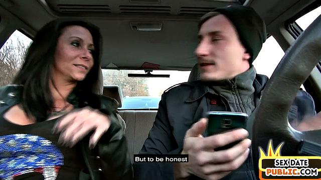 German mature lady public fucked outdoors by her sex date