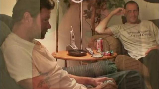This Buddies video is a prime example of how opposites attract. Good old country boy Steve, and his Yankee roommate Jersey, get home and need a little loving relaxation.