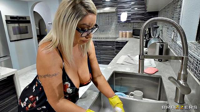 Slippery When MILF Bangs Stepson