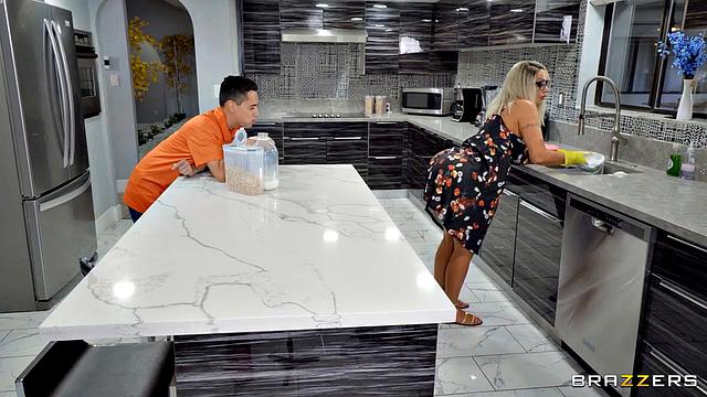 Slippery When MILF Bangs Stepson