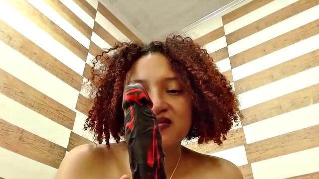 Solo Dildo Fuck and Suck