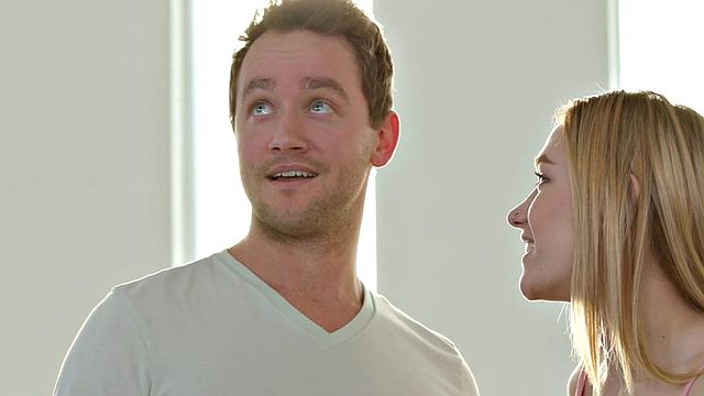 ADULT TIME - Allie Nicole Gives Nuru Happy Ending To Cheating Client While GF Waits Outside!