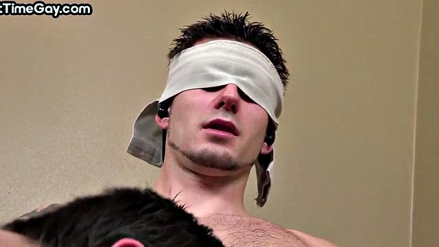 Submissive amateur 1st time fucked blindfolded anal