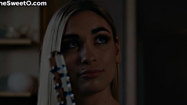 Stunning babe doggystyled on couch after teasing BF