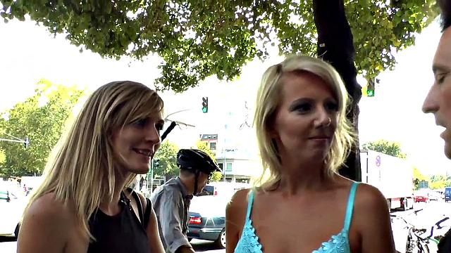 German slut humiliated and ass fucked in public while wearing high heels and a dress