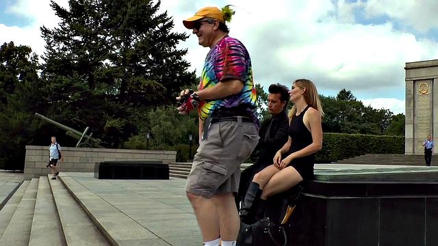 German slut humiliated and ass fucked in public while wearing high heels and a dress