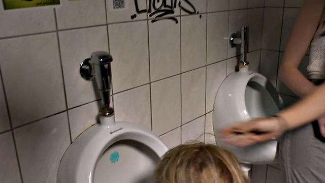 German slut humiliated and ass fucked in public while wearing high heels and a dress