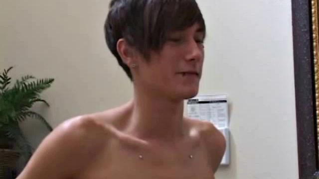 In this scene, 24 year old Roger Rodriguez and 18 year old CJ Sioux meet while cruising at the mall. Roger invites CJ back to his house, where he quickly gets him naked.