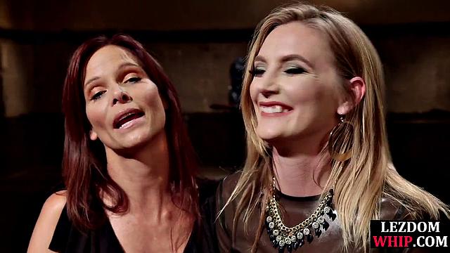 Hardtied cougar gets fisted by domina