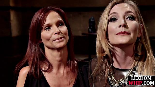 Hardtied cougar gets fisted by domina