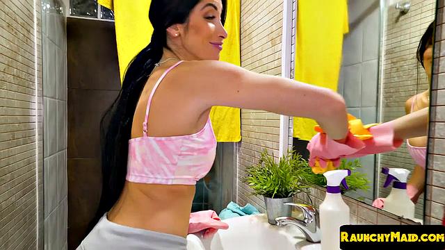 Stunning maid gets penetrated anally in POV