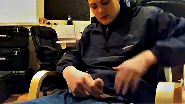 Webcam Jerking In The Office - Tyler Bolt