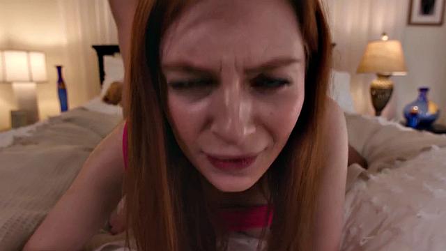 Redheaded stepsis pussy licked before being stuffed in prone bone