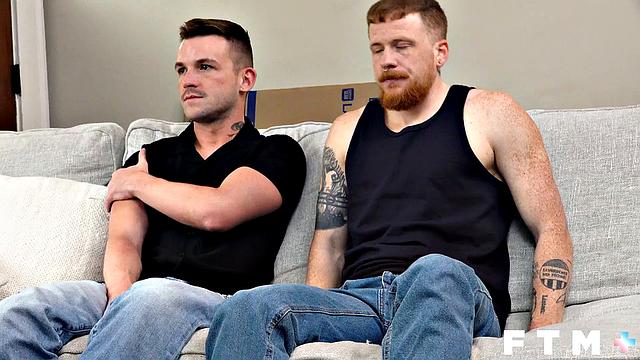 Two mature men reunite at home and share a deep, passionate fuck