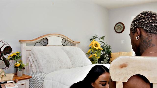 Busty Black amateur nympho fucked by BBC till facial