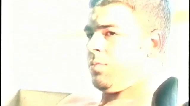 Tony Hammer invites us onto his balcony for an outdoor jerk off session. He leans back on a chair, stretches out his legs and starts stroking his cock. After some hard pounding, Tony abruptly stands and shoots down at us with a splattering load.