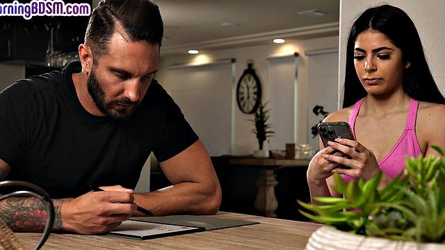 Sub babe fucked in wet pussy by her dominant BF