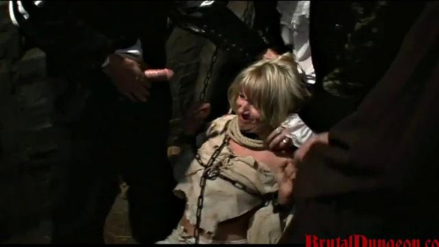 Wench Amalia is Punished with Gang Bang Blowjobs & Fun