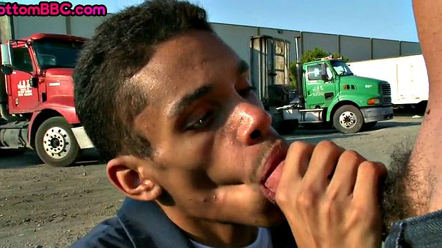 Real Nubian worker nailed outdoors after picked up