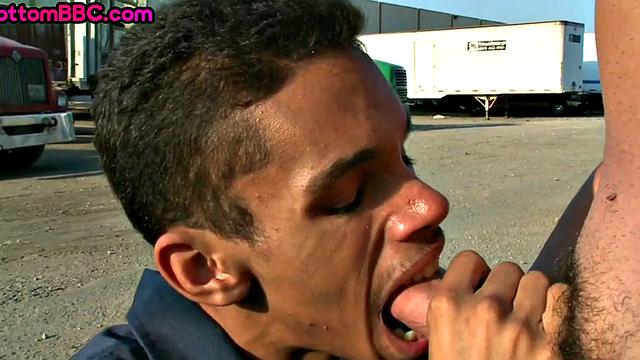 Real Nubian worker nailed outdoors after picked up