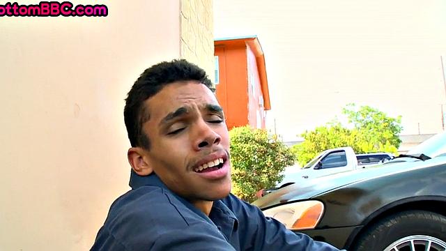 Real Nubian worker nailed outdoors after picked up