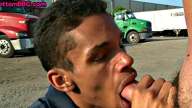 Real Nubian worker nailed outdoors after picked up