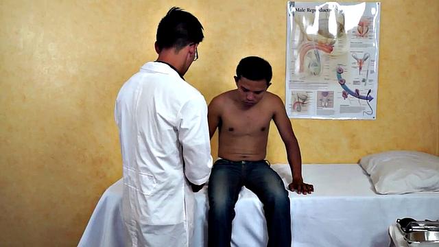 Infirmary Asian twink fucked by doctor after enema
