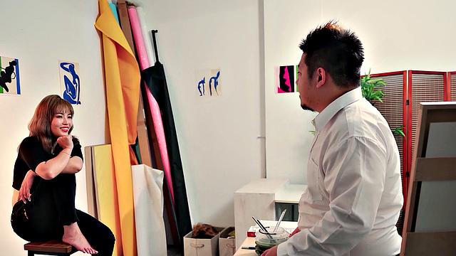 Bad models for a painter and then get him hard so she fucks